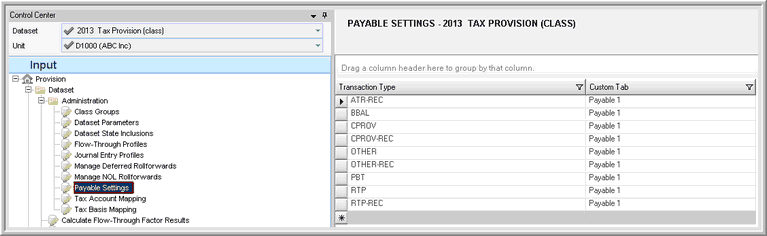 2014.0 dataset admin payable settings