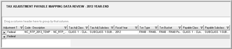 2014.0 payable mapping example