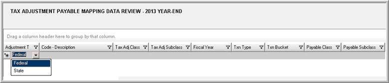 2014.0 payable mapping tax adjustment federal