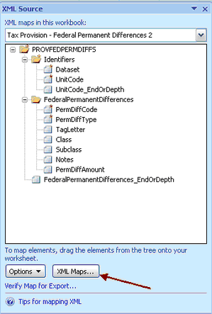 excel add in delete XML Maps 8.2.14