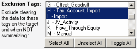 Flowthrough Factor Exclusion Tags