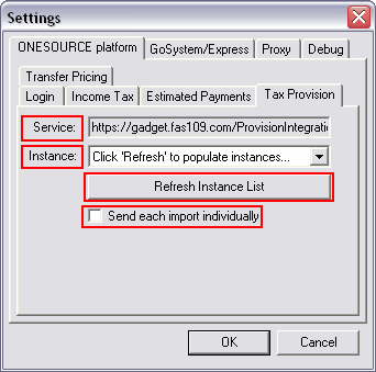 tax provision settings 9.0