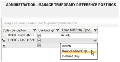 2013.1 manage temp diff postings equity