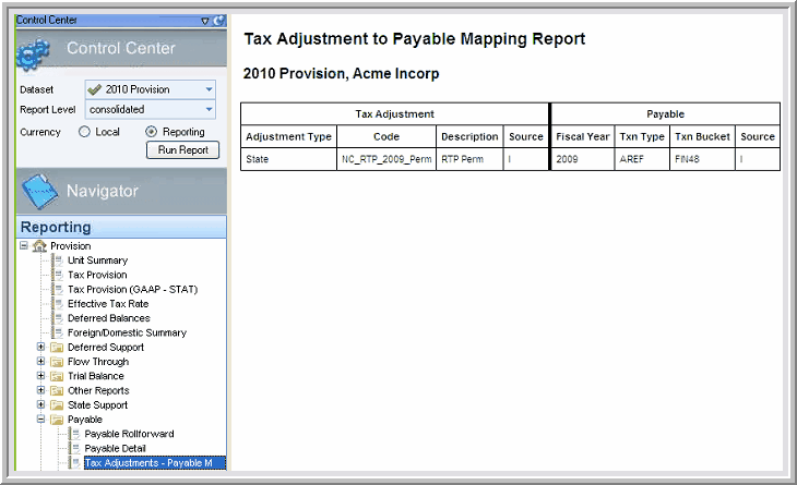 2014.0 tax adjustment payable reporting