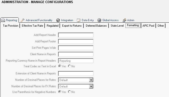 admin_manage configurations_reporting_formatting tab