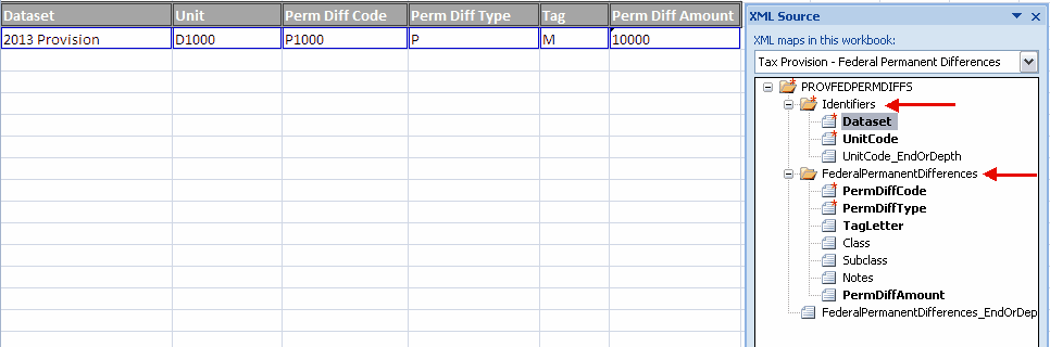 excel add in 1 dimension data