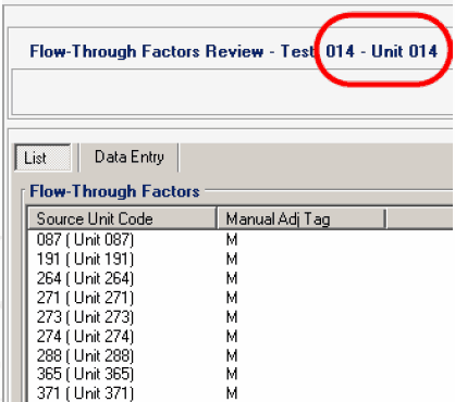 Flowthrough Factor Review