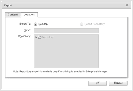 2014 analysis export location tab