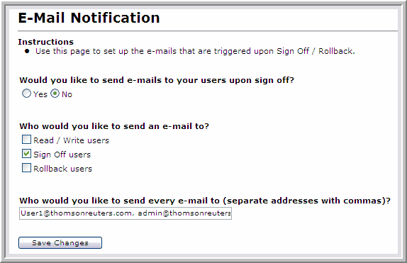 2014.0 e mail setup notification