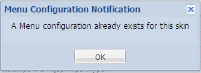 menu configurations set up skin already exists